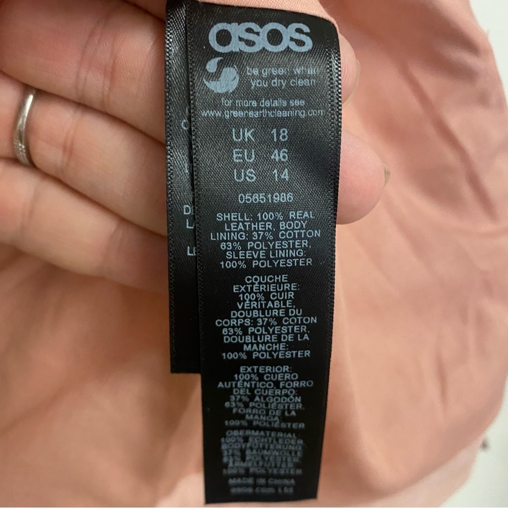 ASOS Pink Suede Motorcycle Jacket *NWT* - Picture 5 of 9